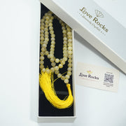 Golden Rutile Japamala: Round Plain Beads 8mm